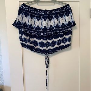 Lulus Cotton Tie Dye Strapless Crop Top